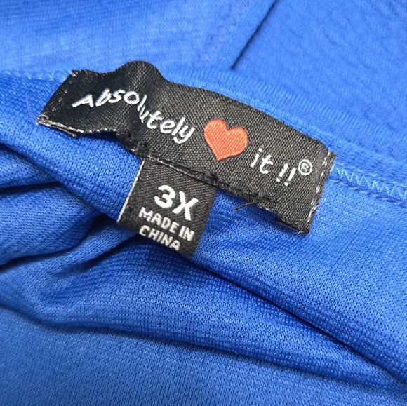 Womens Absolutely It Blue Sleeveless Dress Size 3X - Picture 4 of 5